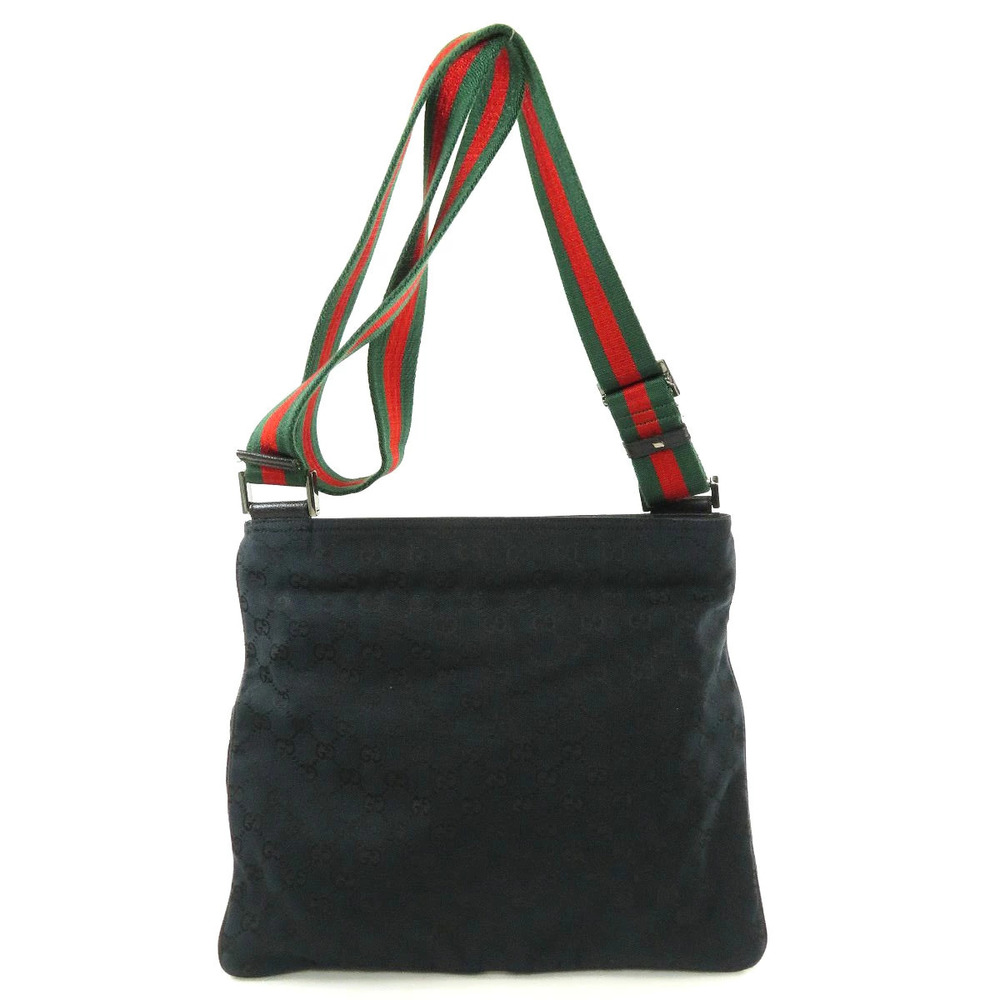Gucci black messenger bag Line GG Sherry Canvas Crossbody